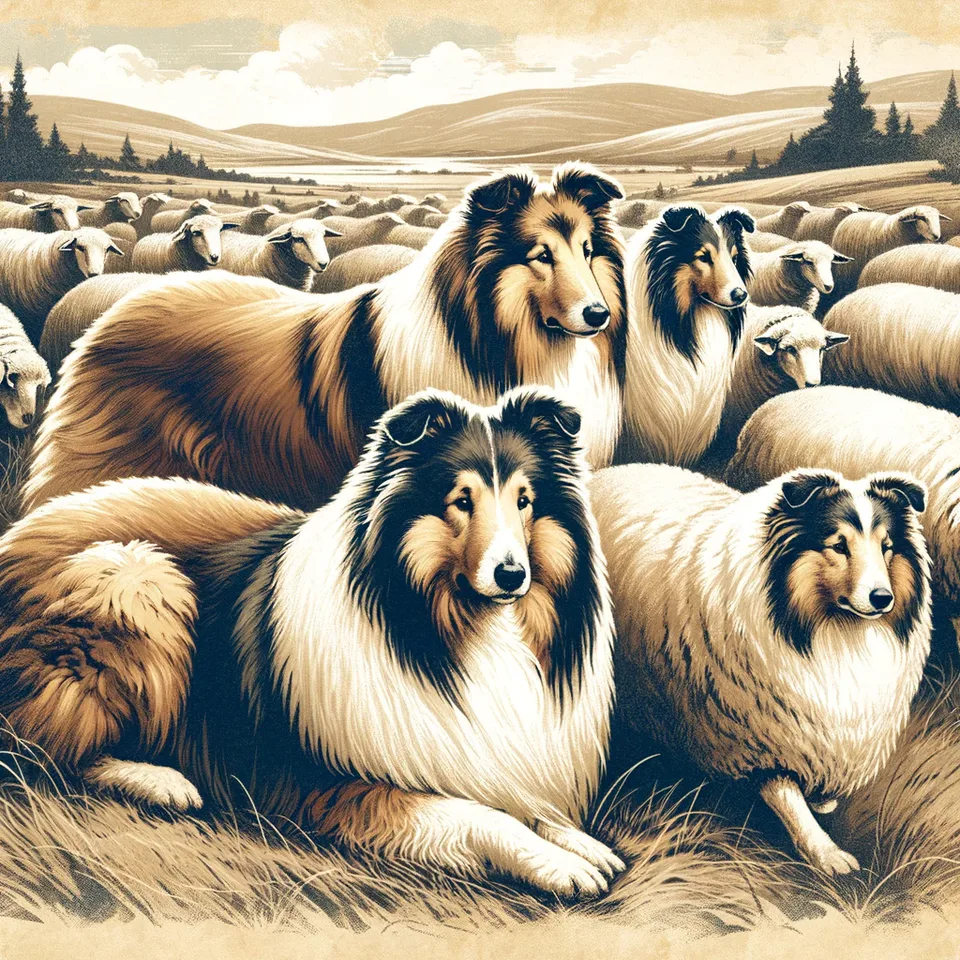 Rough Collie dog.