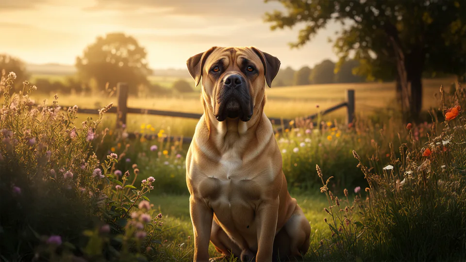 Bullmastiff dog.