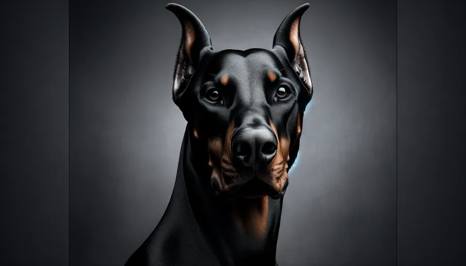 Dobermann dog.