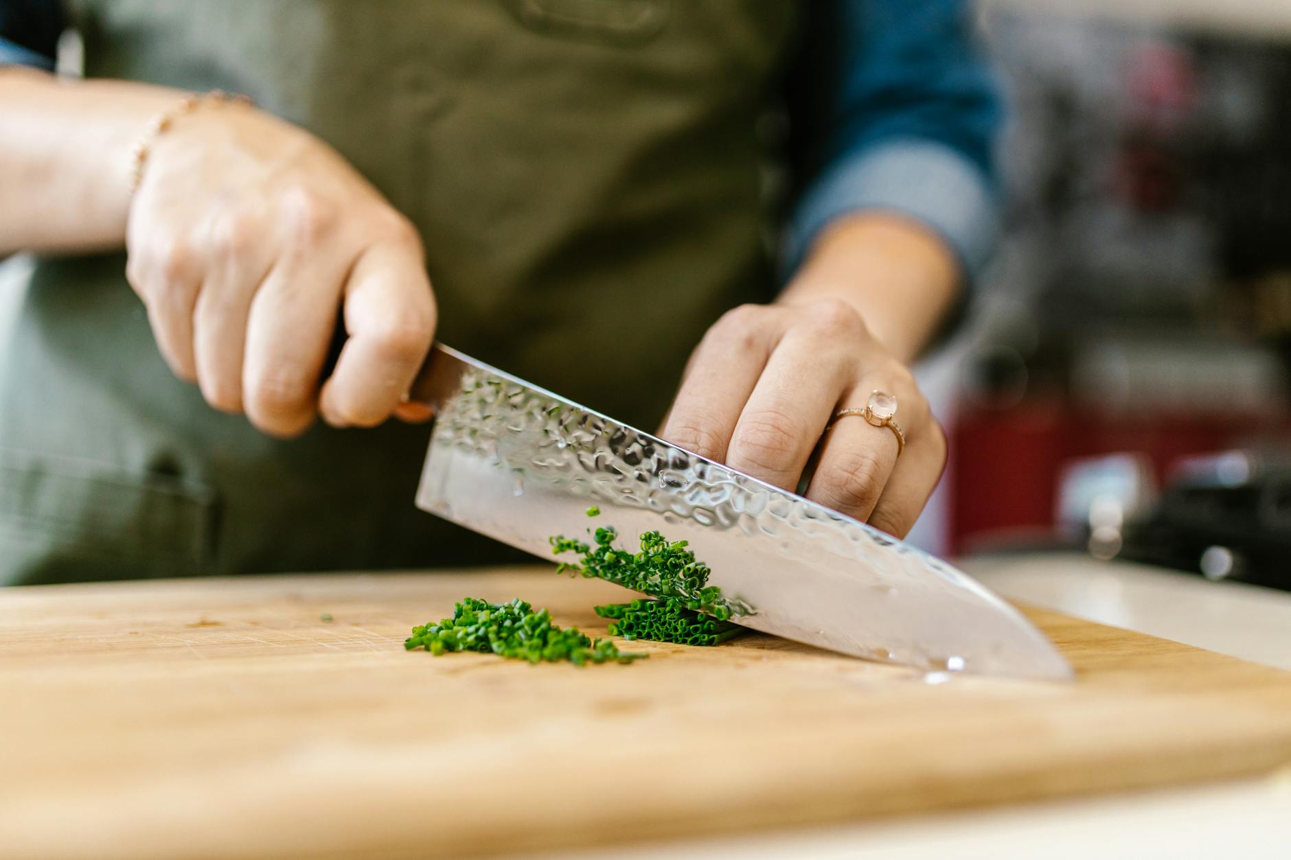 chef cutting vegetables