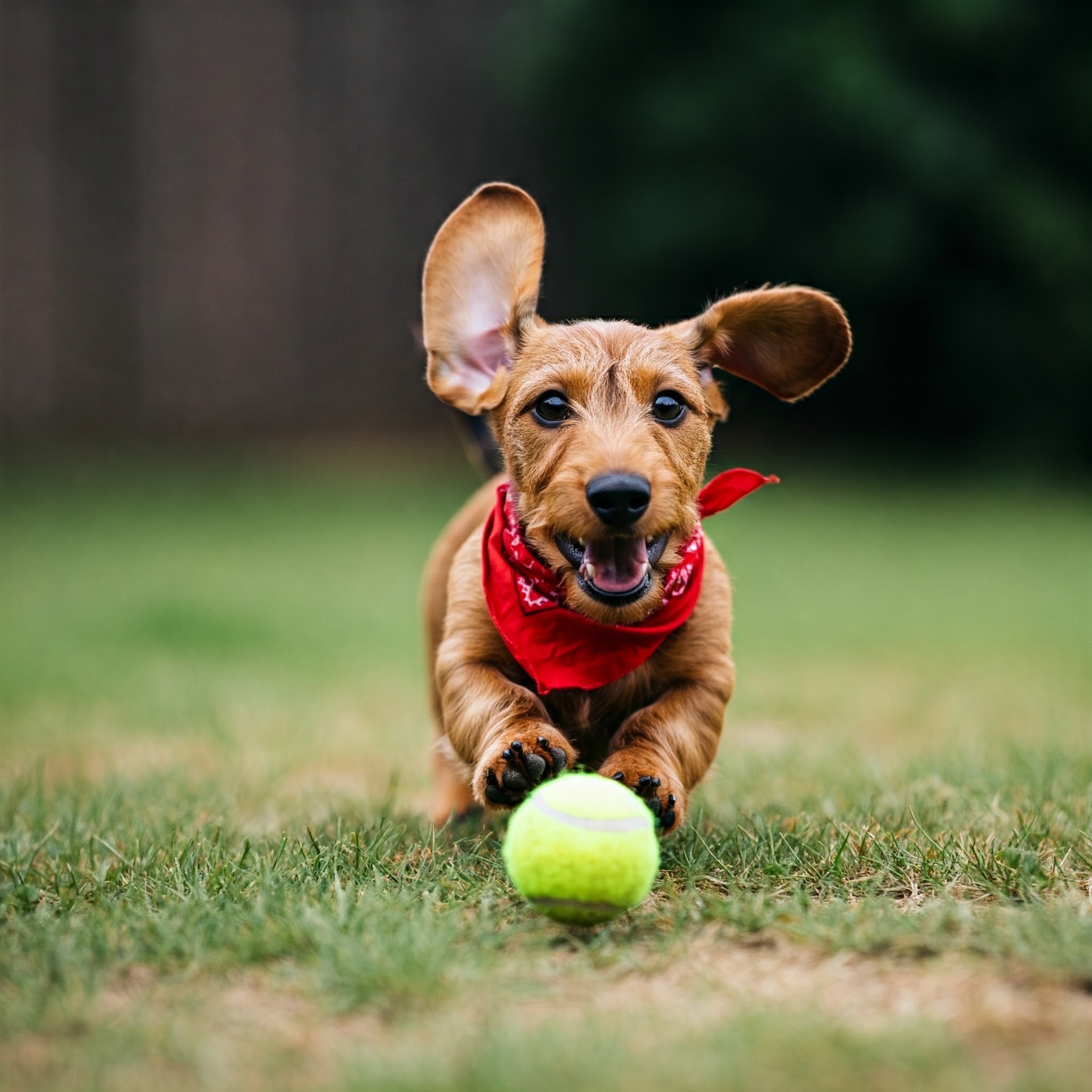 A playful dog running outdoors, showing how meeting physical needs is essential in meeting their needs dog training.